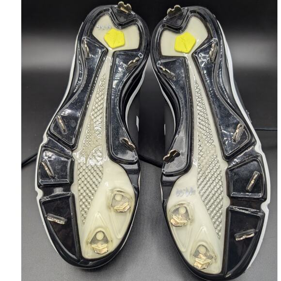Mizuno Baseball Cleats Mens 9 Black White Dominant IC Mid Metal Athletic Shoes